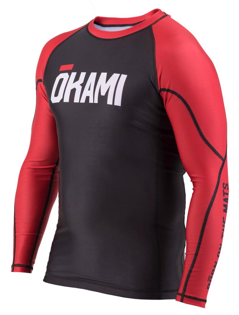 Okami Born Red Rashguard-black
